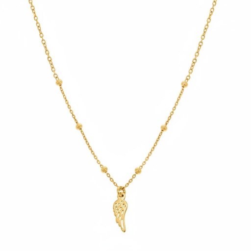Złote Skrzydełko. Naszyjnik pozłacany pr.925